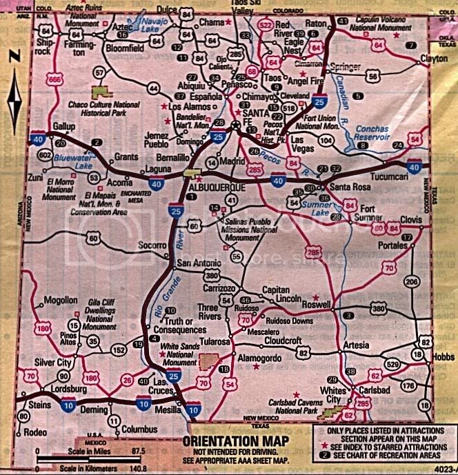 New Mexico State Map Printable