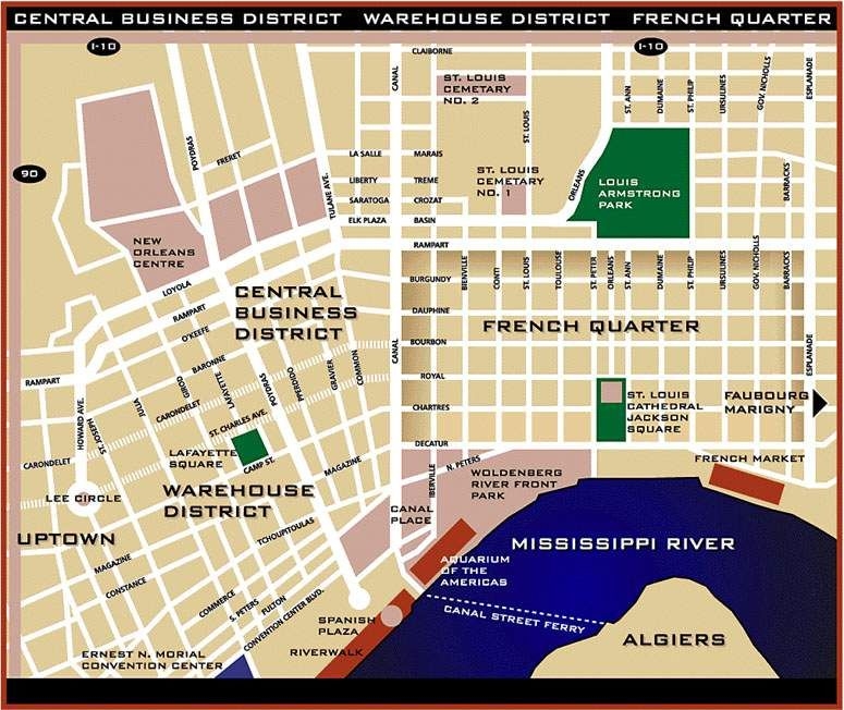 New Orleans French Quarter Map Printable Dev onallcylinders
