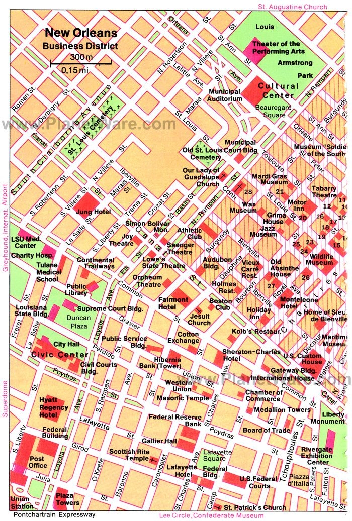 New Orleans Tourist Map Printable