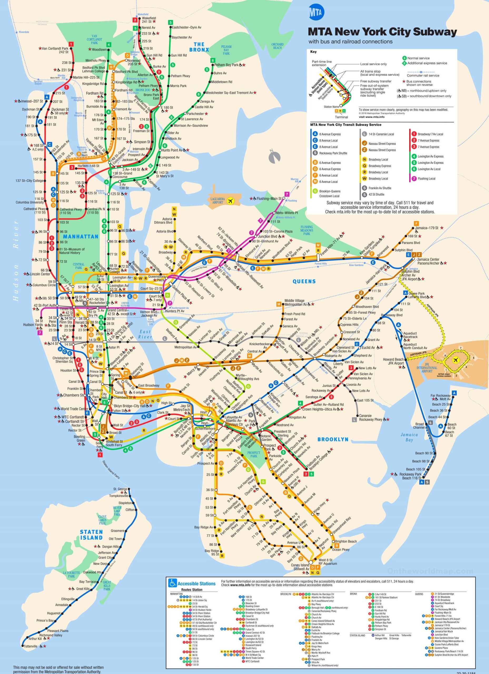 New York City Subway Map Printable