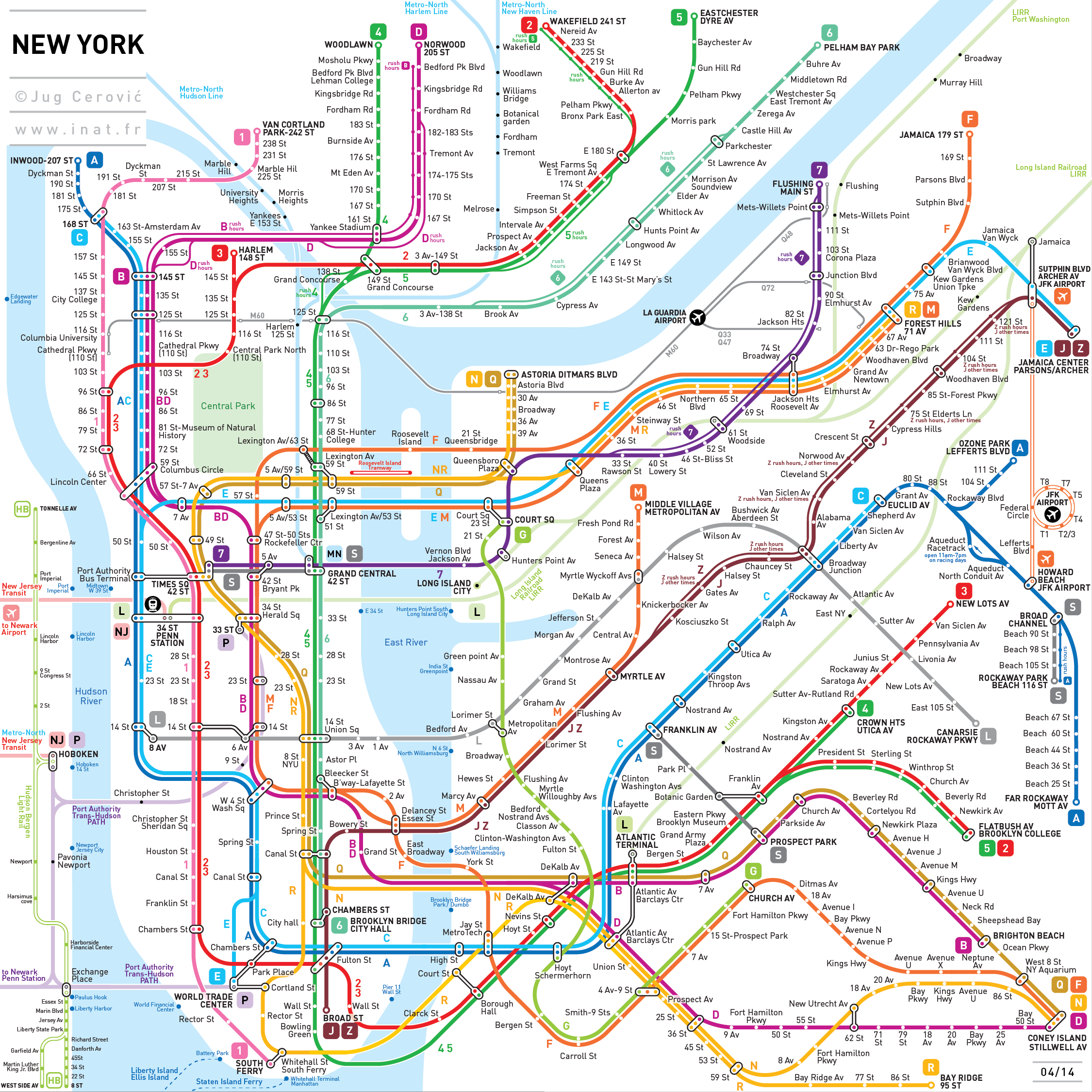 New York City Subway Map Printable