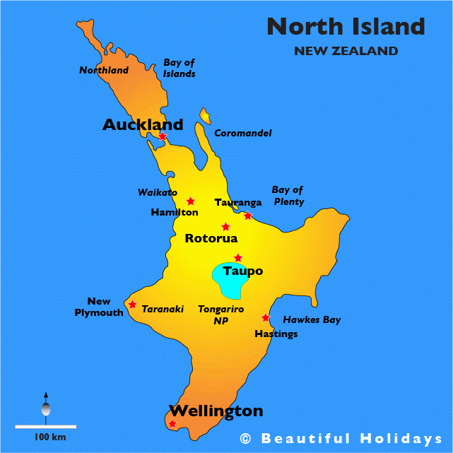 North Island Map Printable
