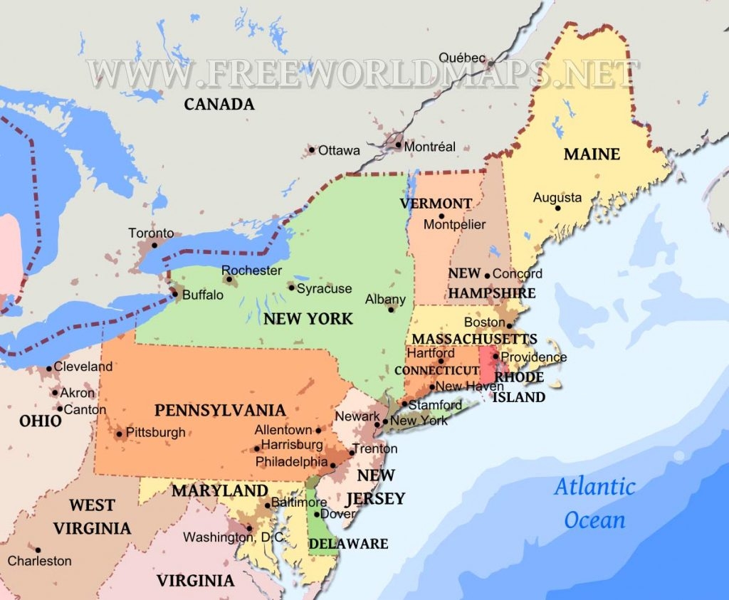 Northeastern Us Maps Printable Map Of Northeastern United States 
