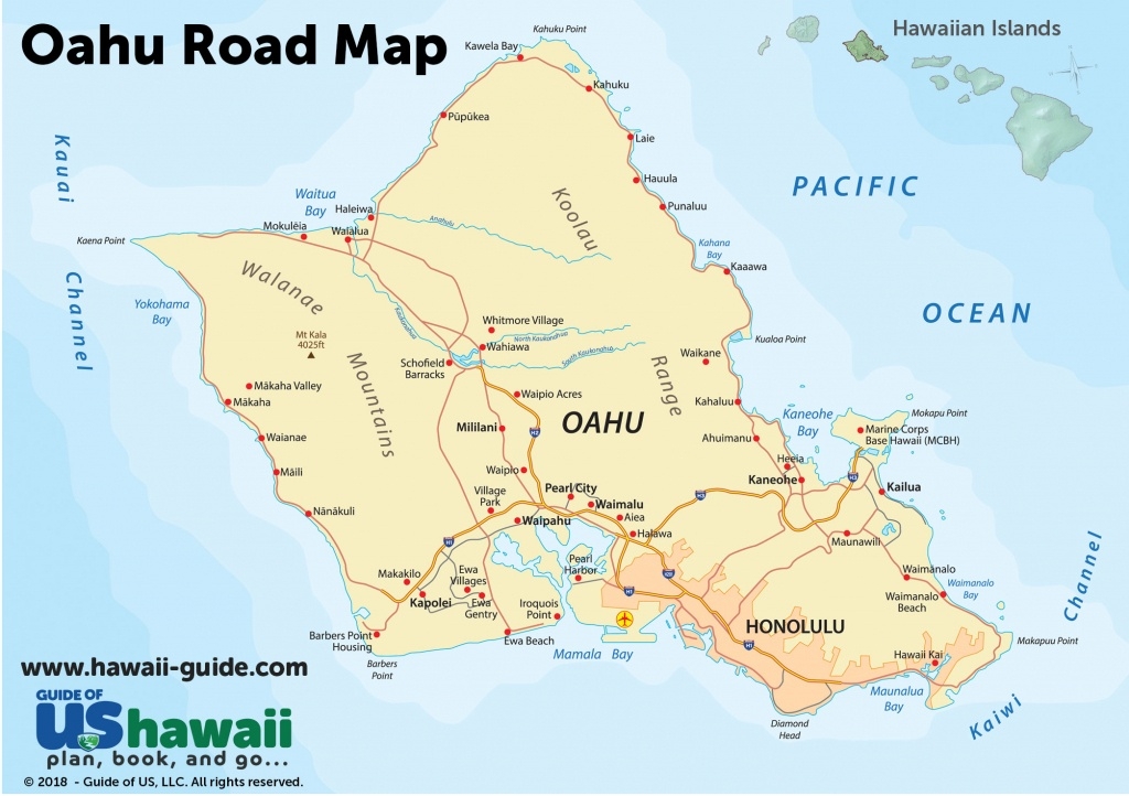 Oahu Map Printable