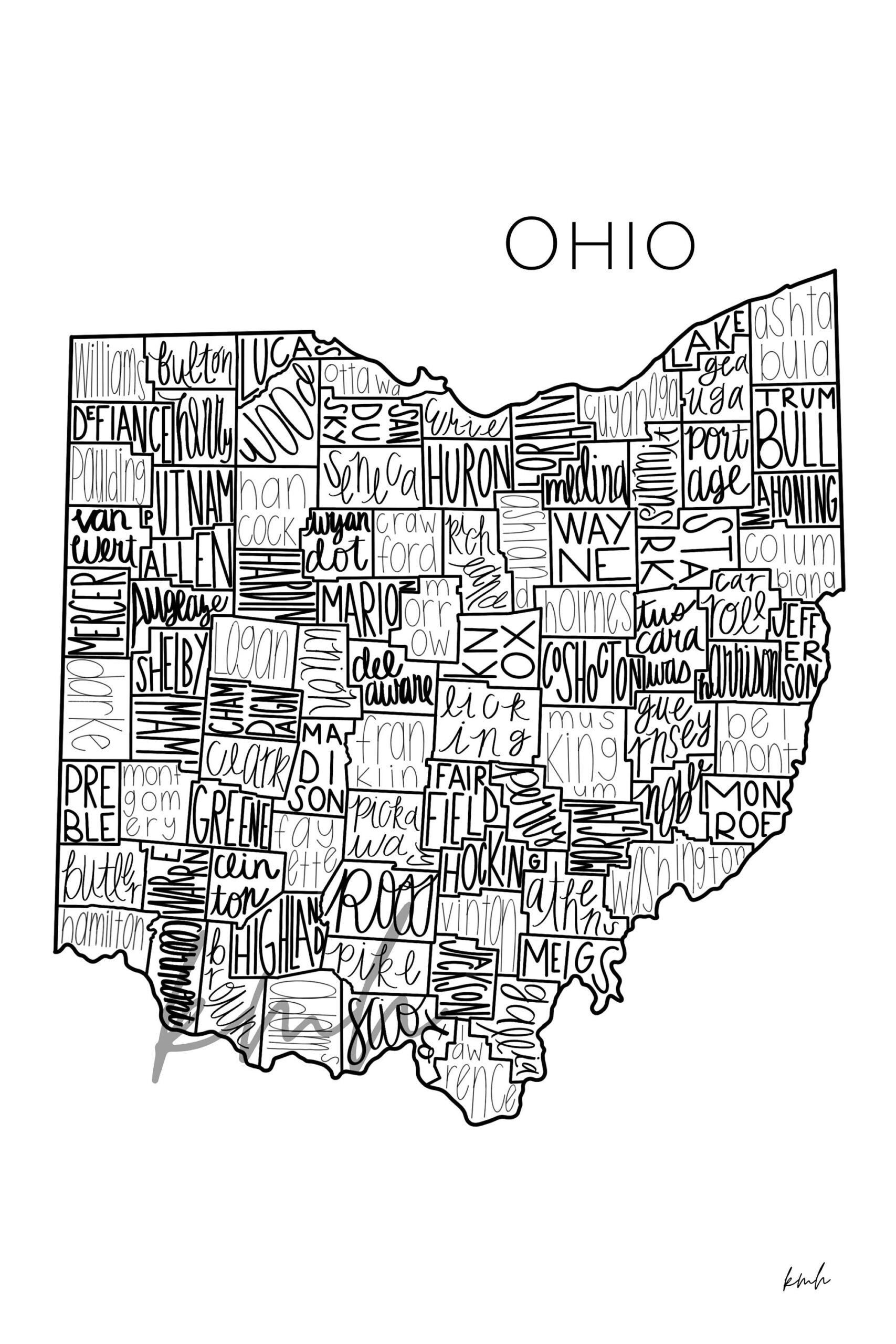 Ohio County Map Printable Free Printable Maps