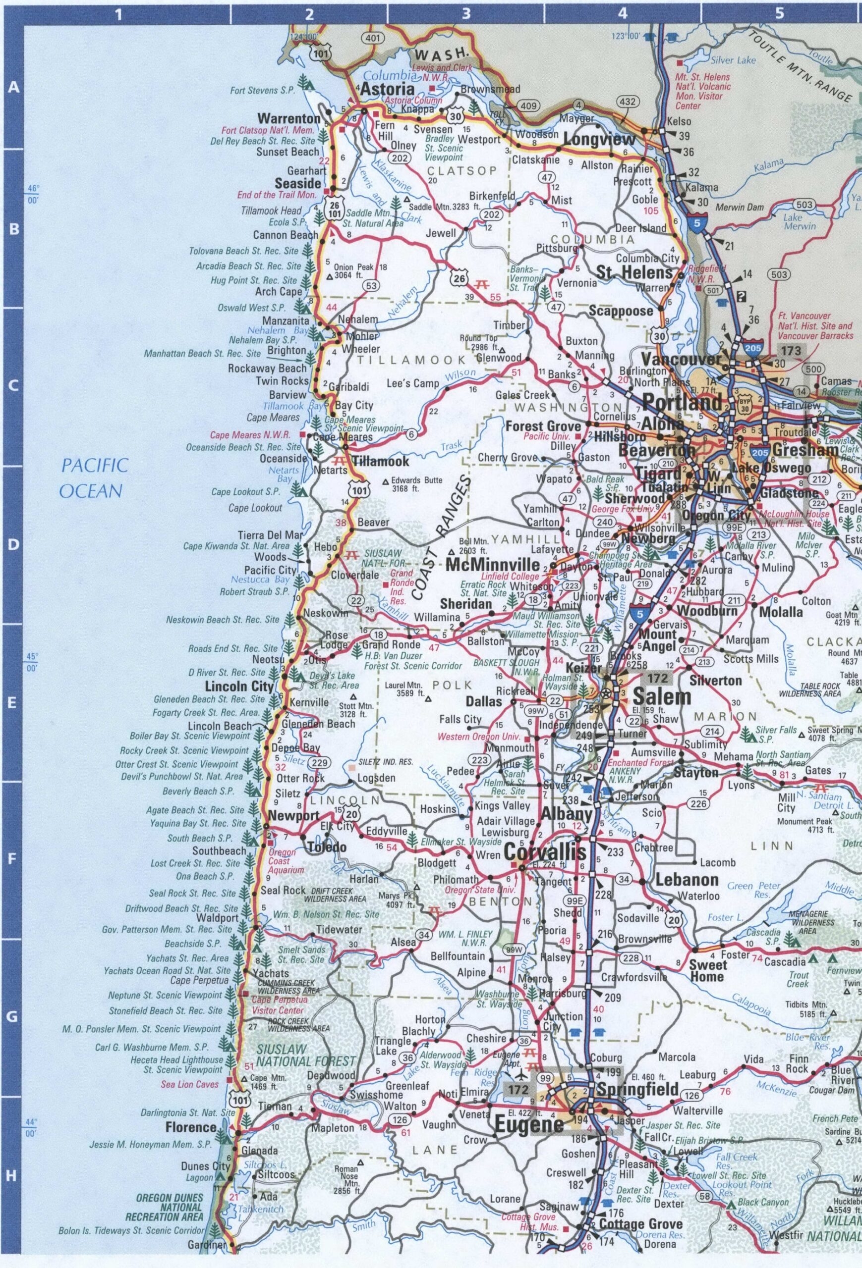 Oregon Coast Map Printable Jenny Blog