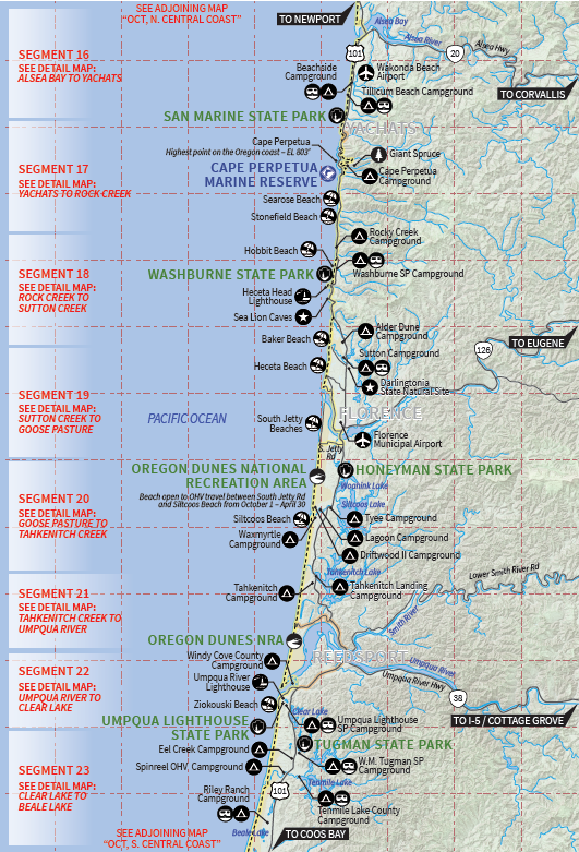 Oregon Coast Map Printable