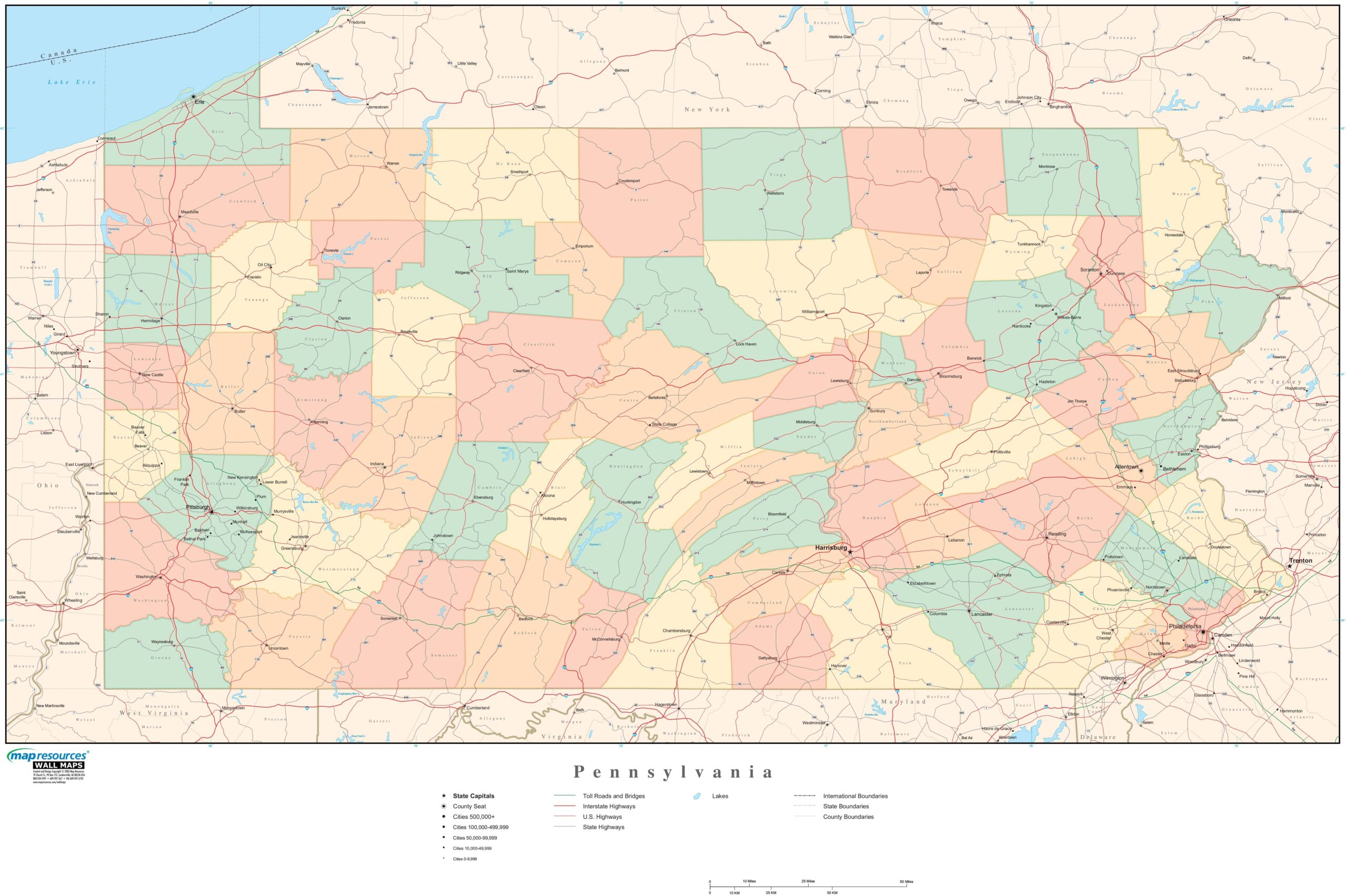 Pa County Map Printable