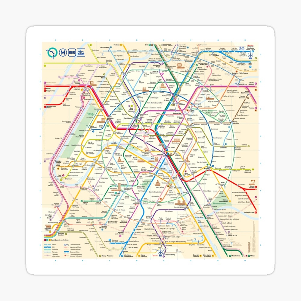 Paris Metro Map Printable