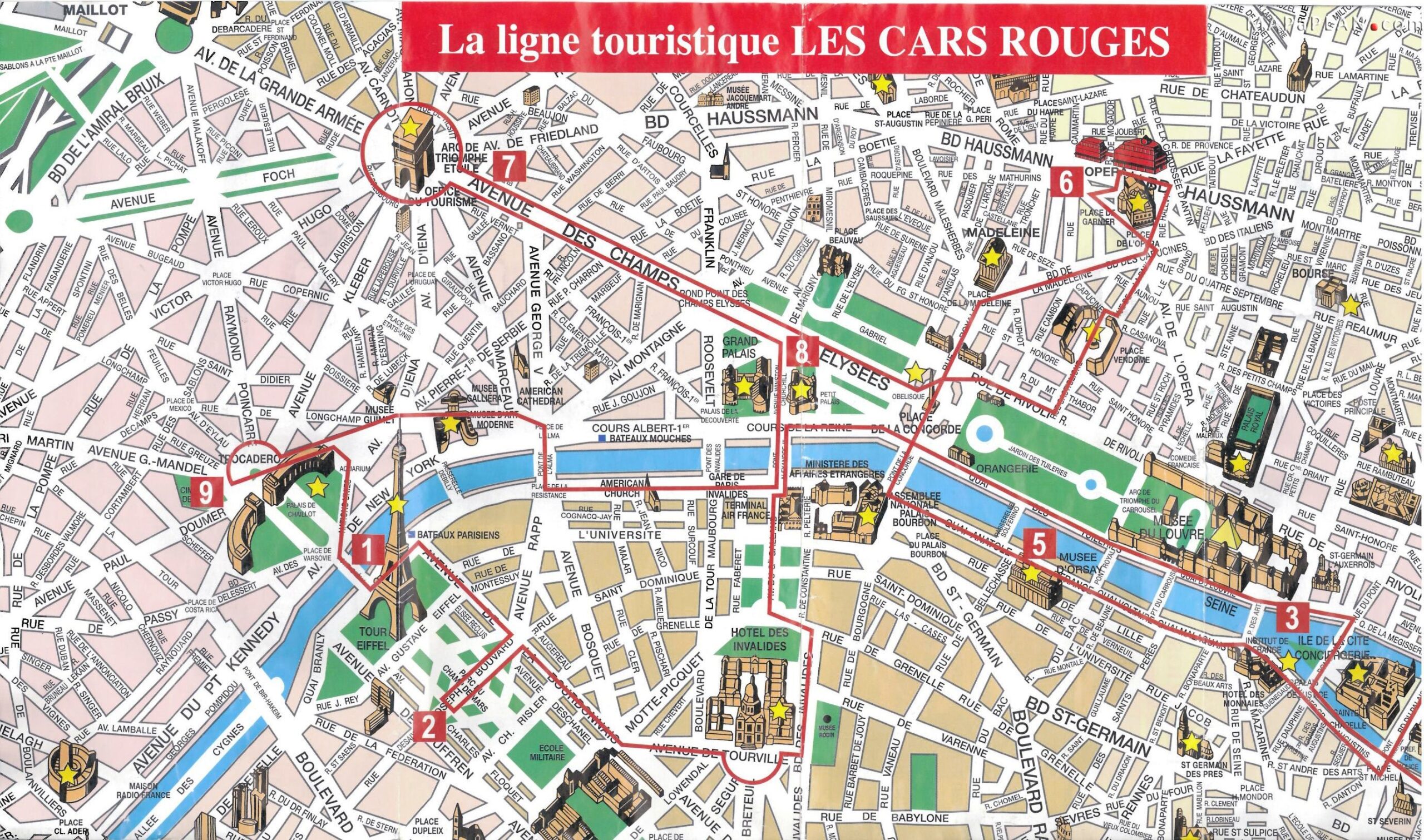 Paris Printable Maps For Tourists