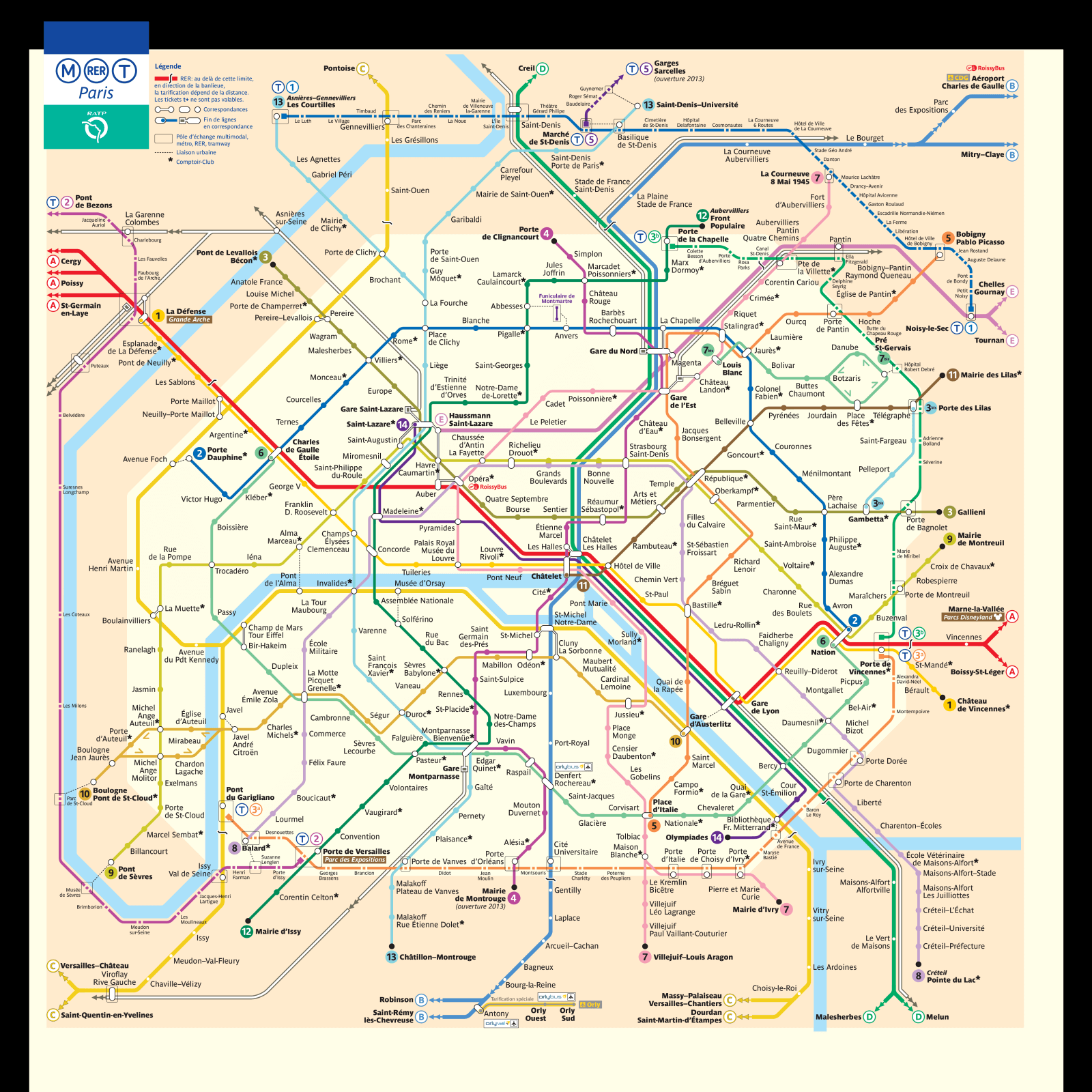 Paris Subway Map Printable