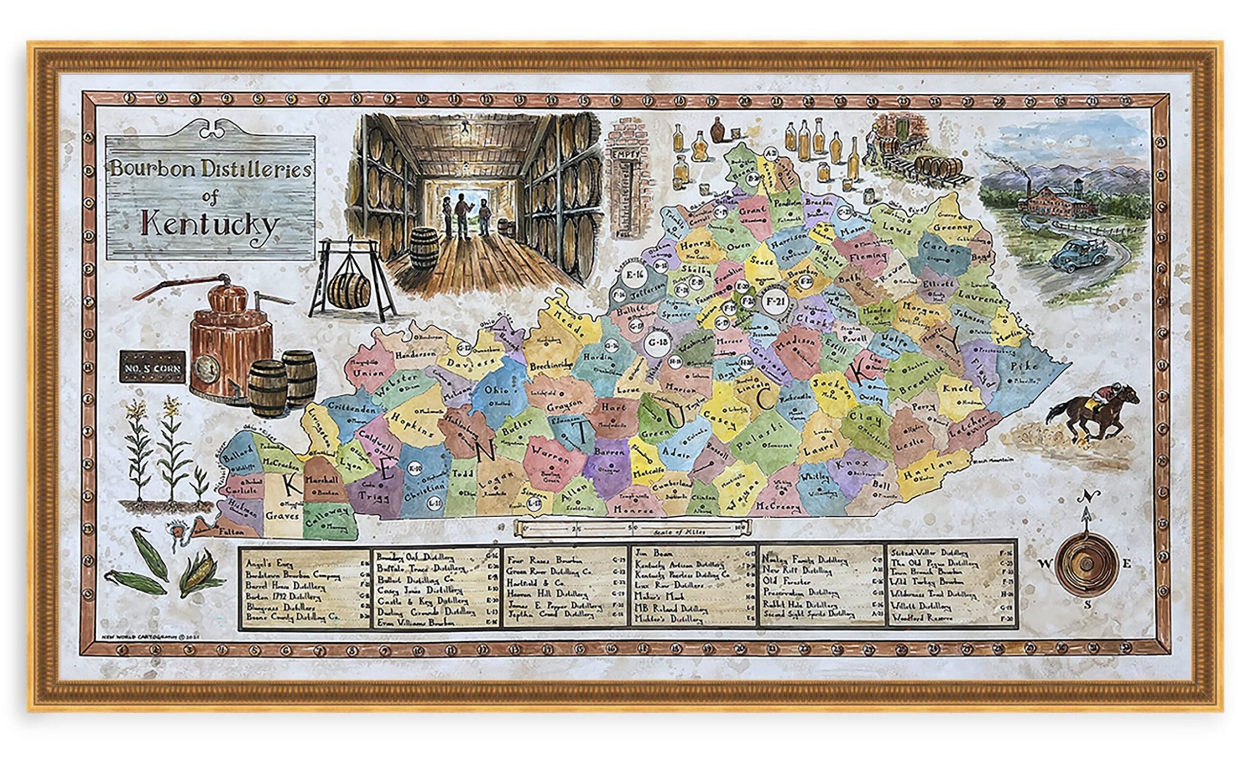 Pdf Printable Kentucky Bourbon Trail Map Free Printable Map