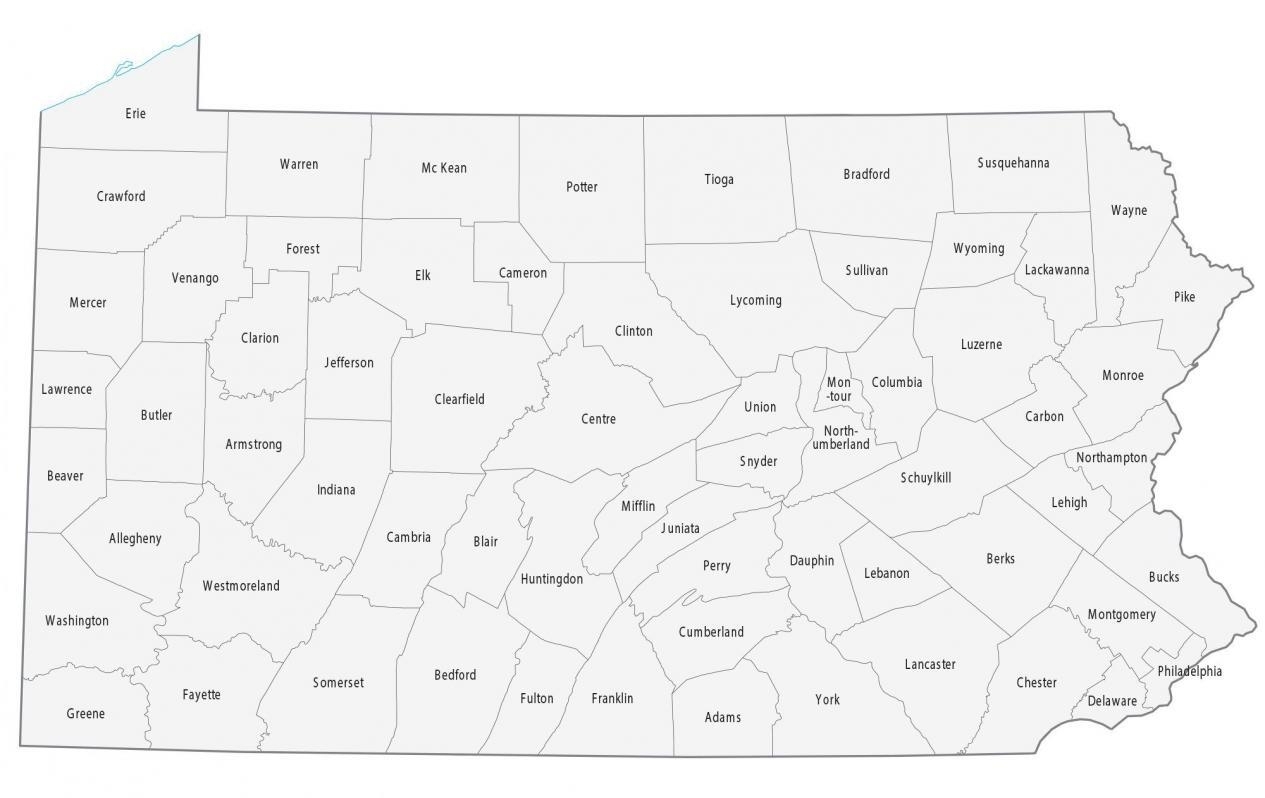Pennsylvania County Map Printable Printable Map