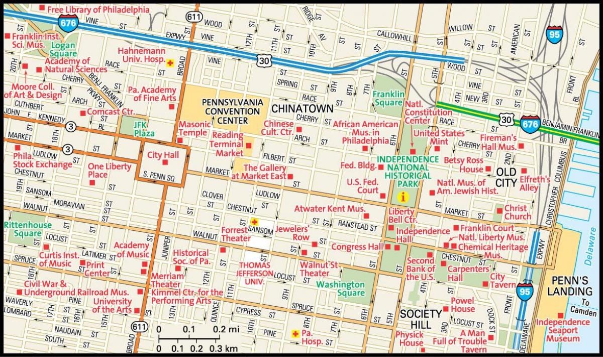 Philadelphia Street Map Printable