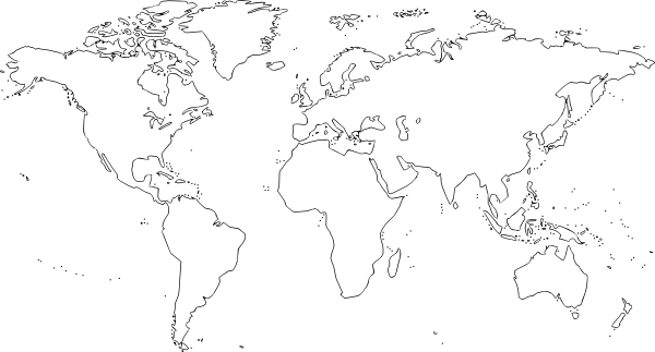 Plain World Map Clip Art At Clker Vector Clip Art Online Royalty 