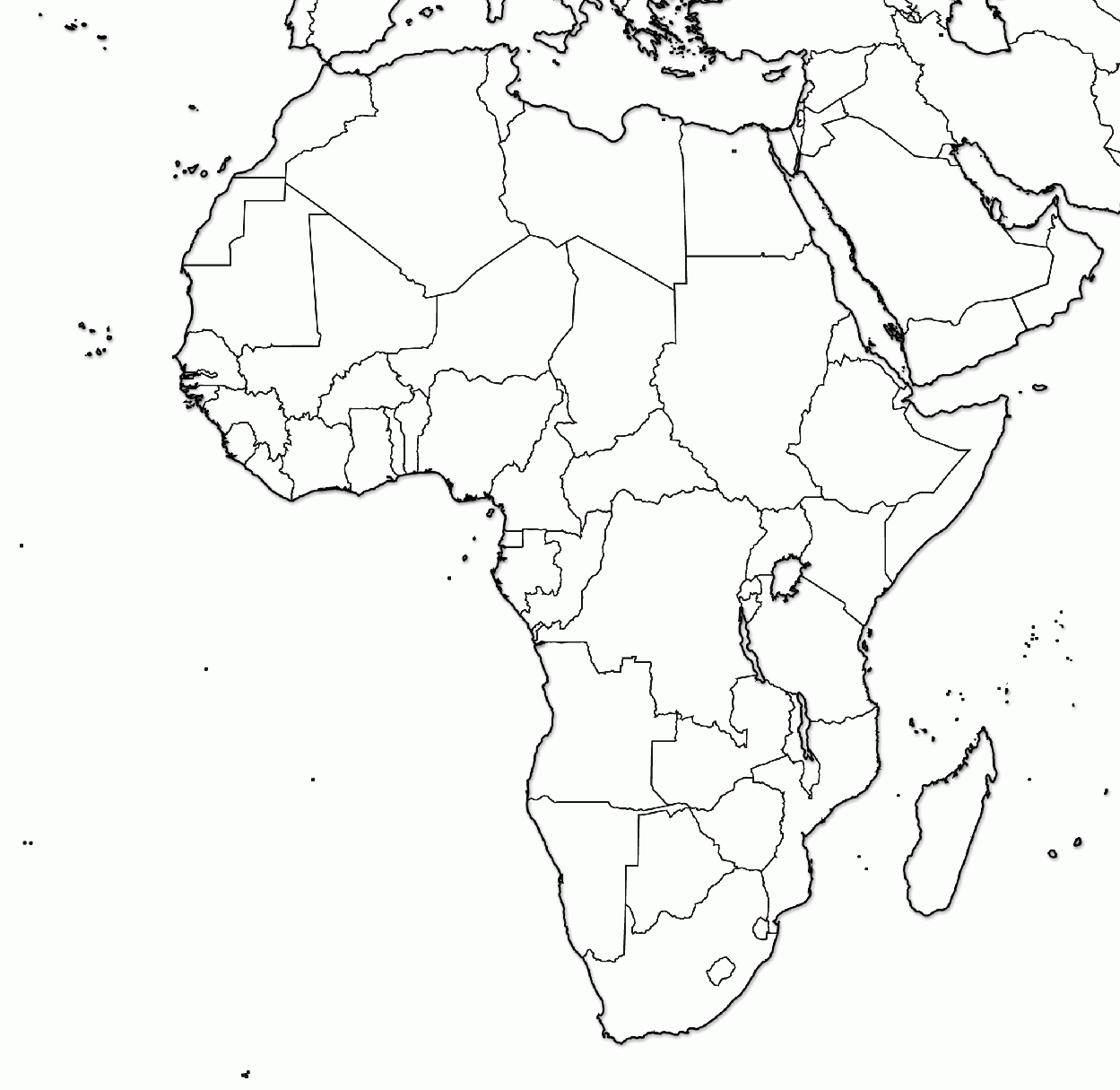 Printable Africa Map Blank