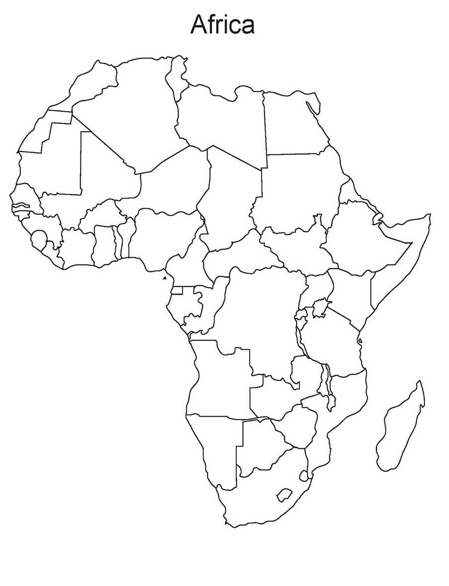 Printable Africa Map Blank 3 Free Download And Print For You