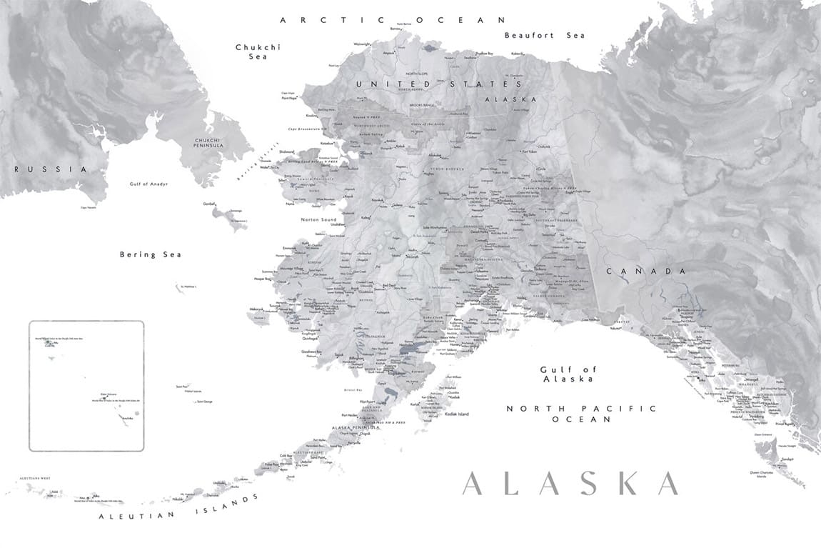 Printable Alaska Map Geography Free Download And Print For You