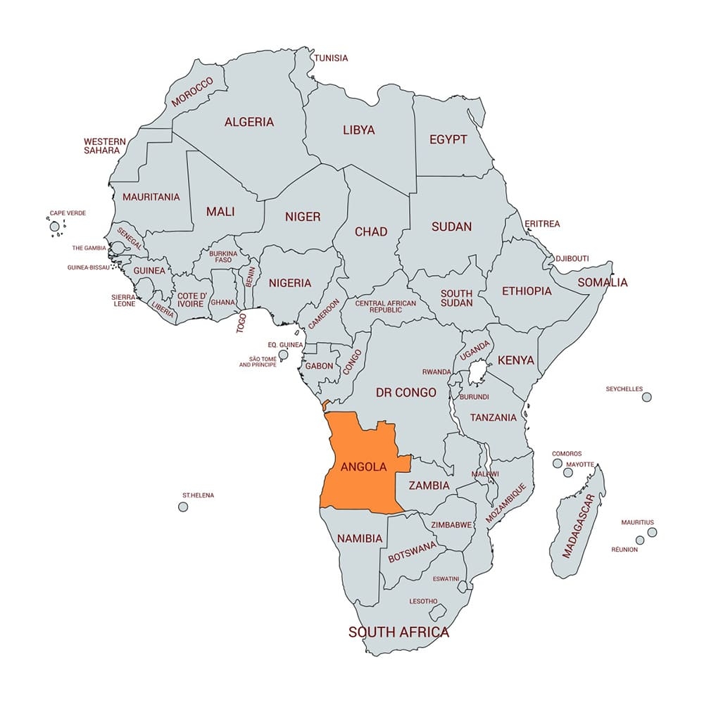 Printable Angola Map Africa Free Download And Print For You 