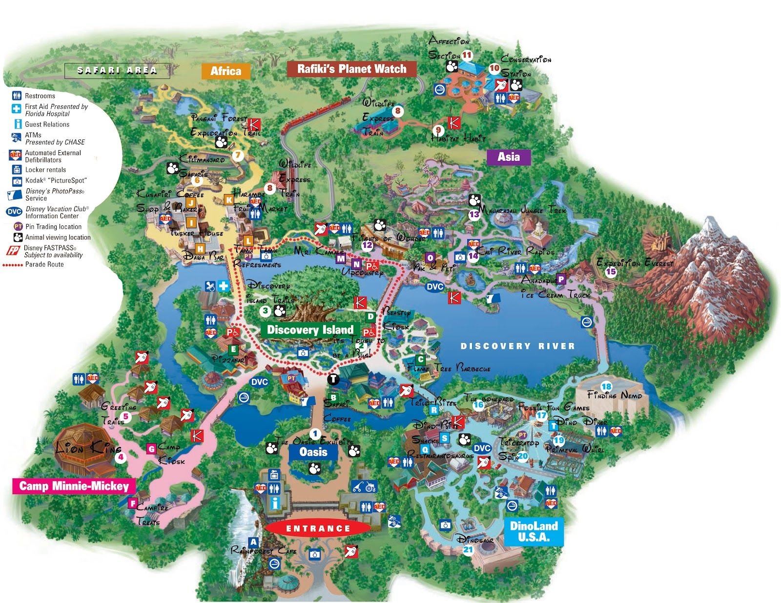 Printable Animal Kingdom Map