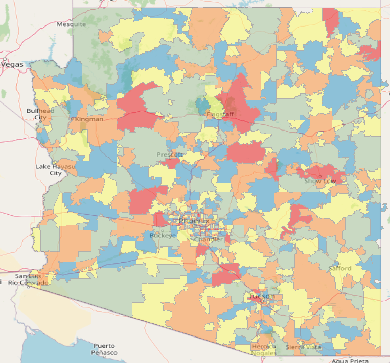 Printable Arizona Zip Code Map Printable Free Templates