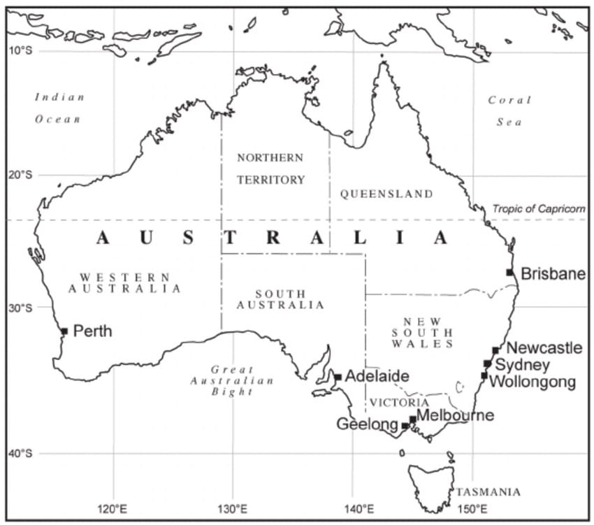 Printable Australia Map Free Download And Print For You 
