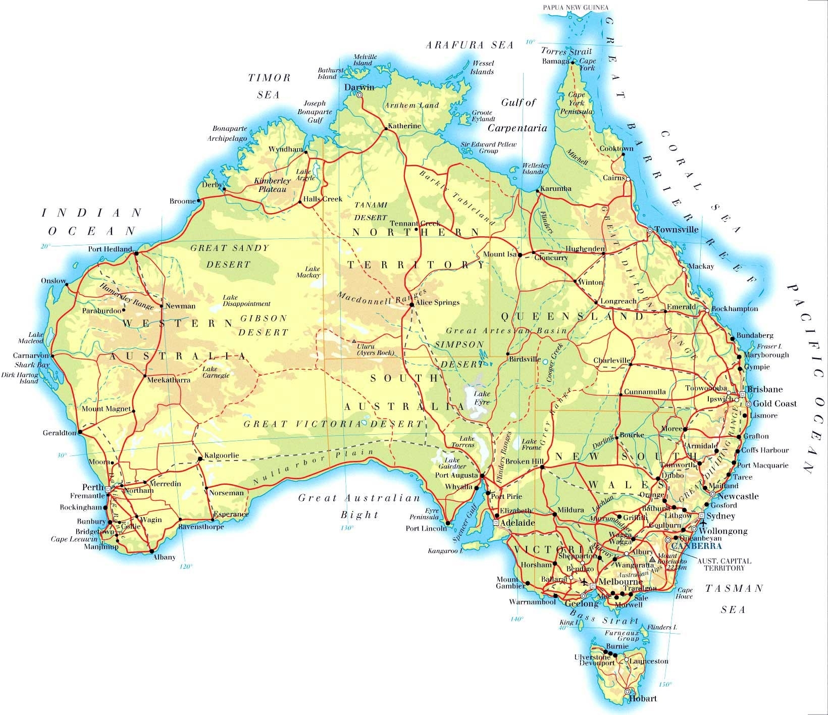 Printable Australian Map Free Printable Map
