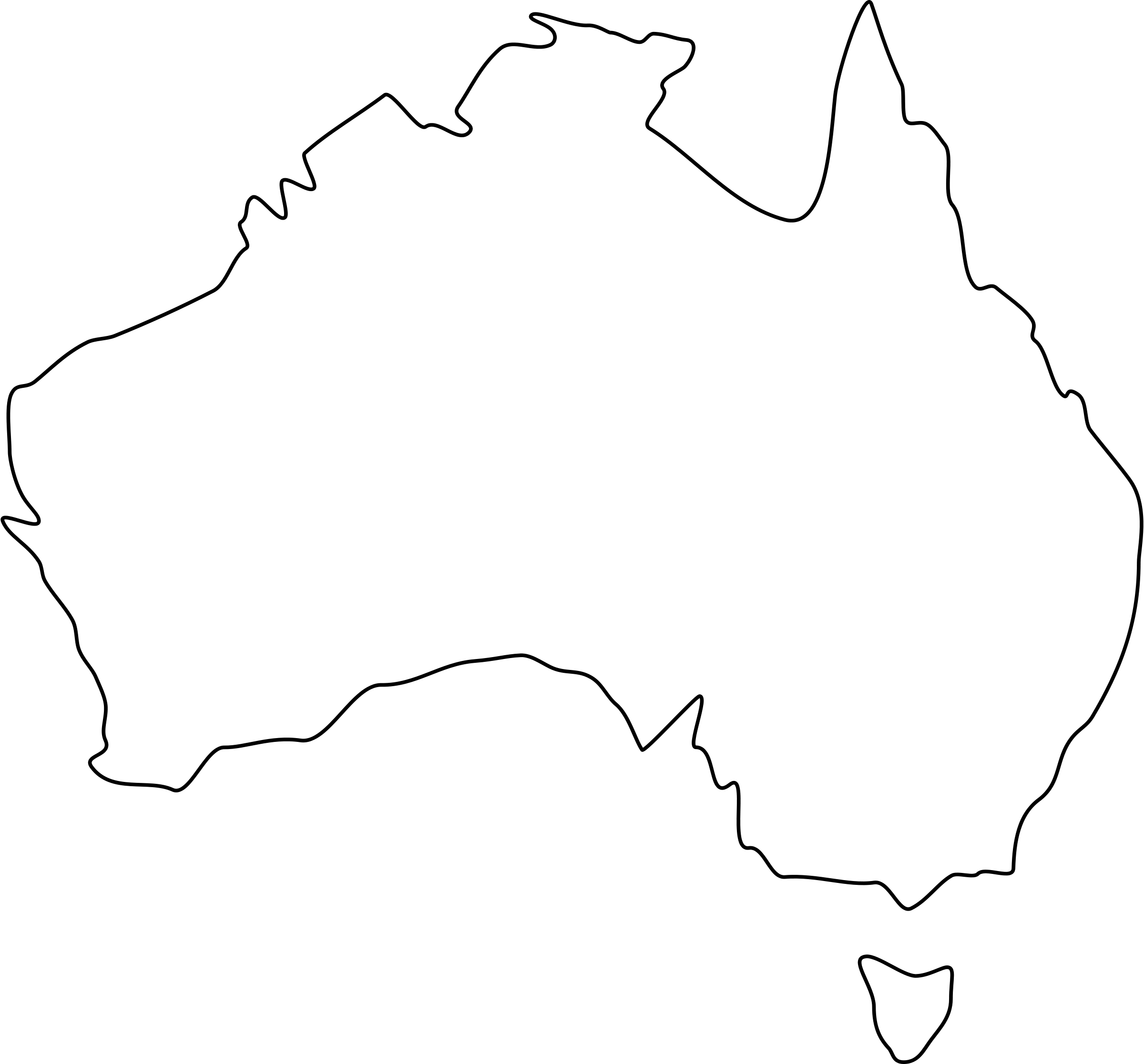 Printable Australian Map Udlvirtual esad edu br