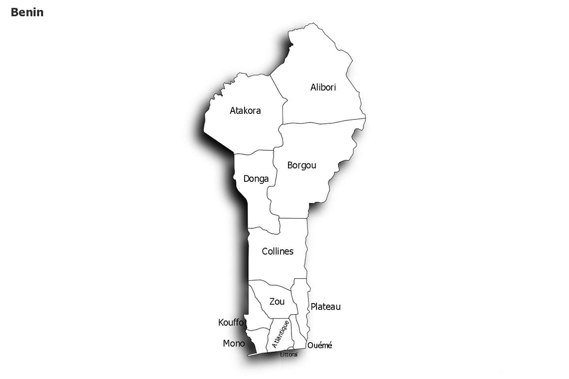 Printable Benin Political Map Free Download And Print For You 