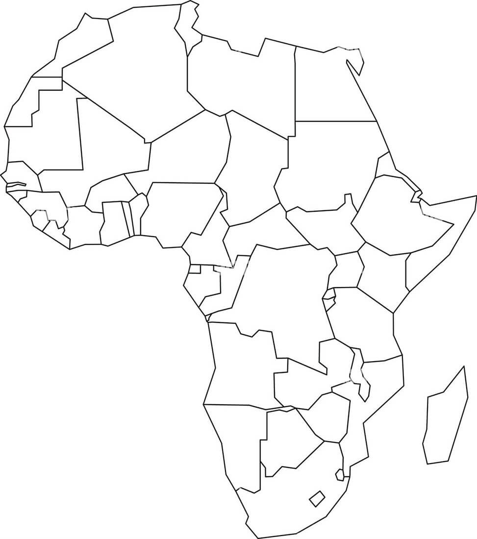 Printable Blank Africa Map