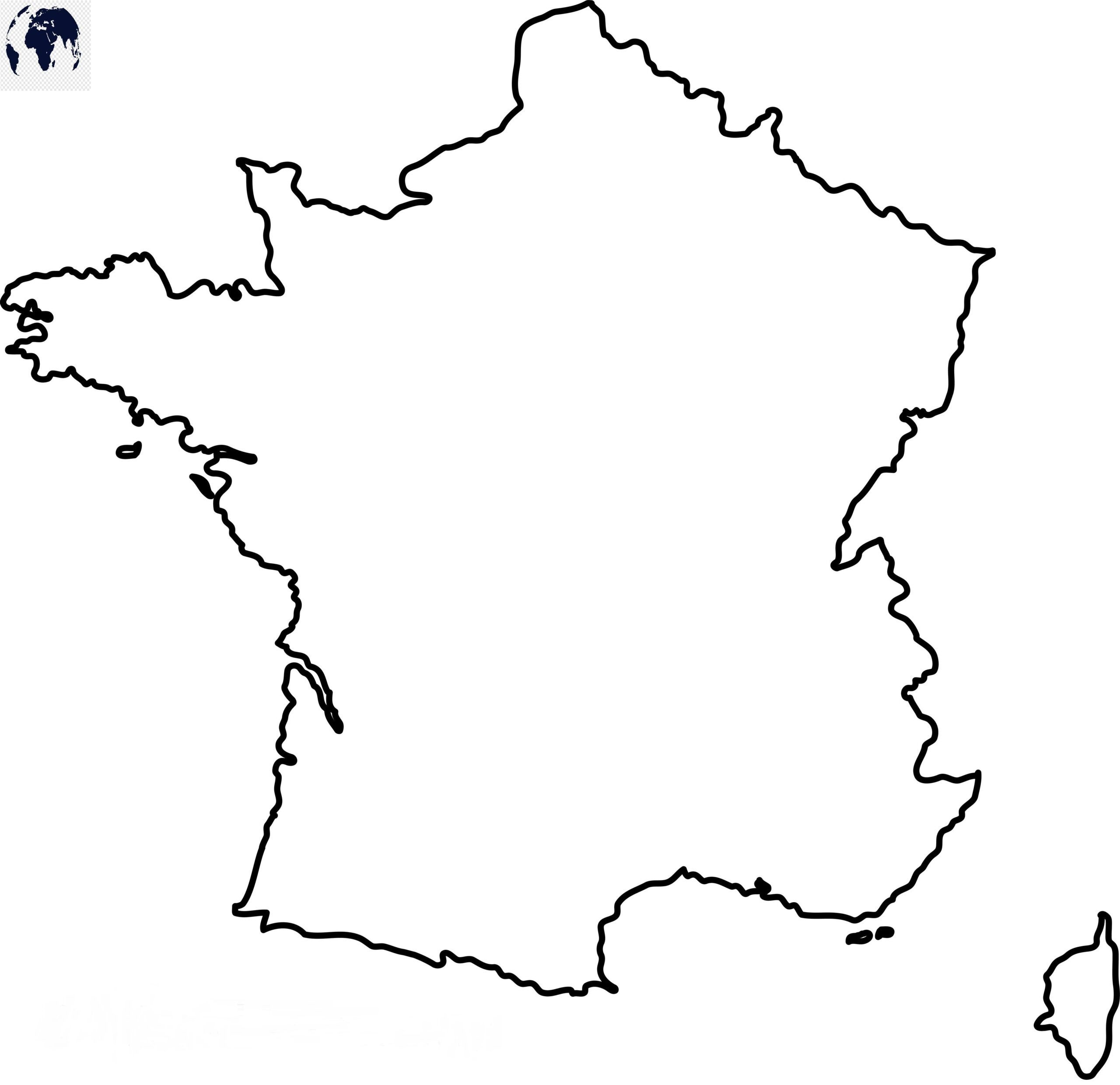 Printable Blank France Map With Outline