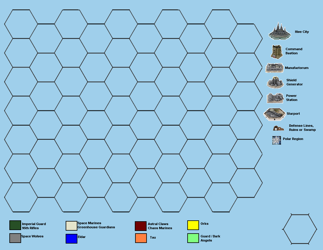 Printable Blank Hex Map