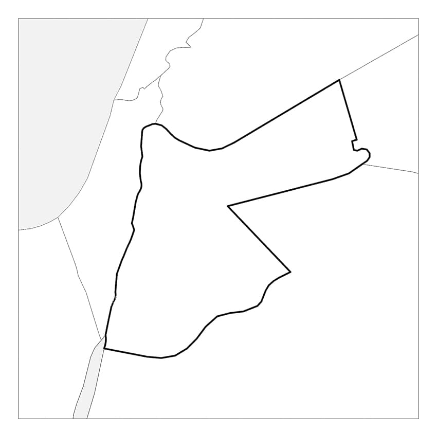 Printable Blank Jordan Map Free Download And Print For You 