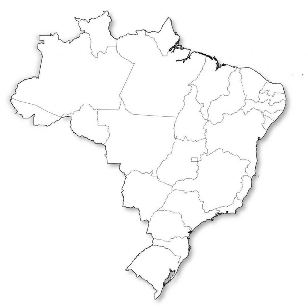 Printable Blank Map Of Brazil Free Download And Print For You 