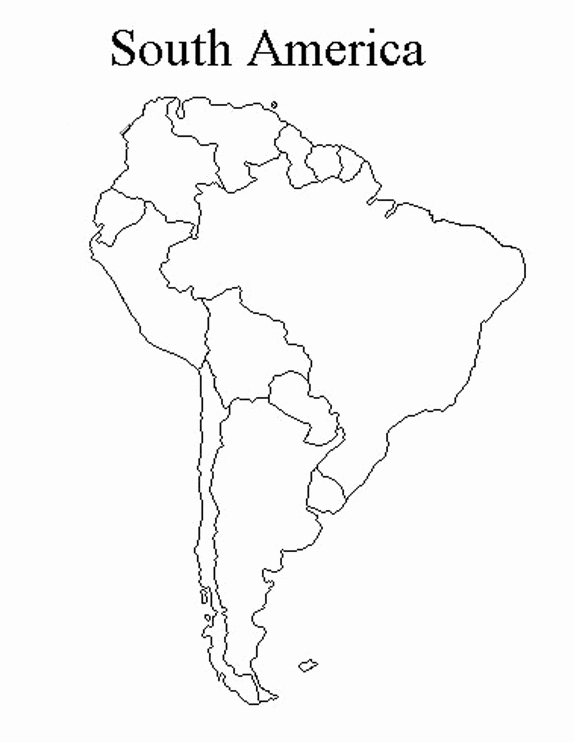 Printable Blank Maps Of South America Printable Board Games