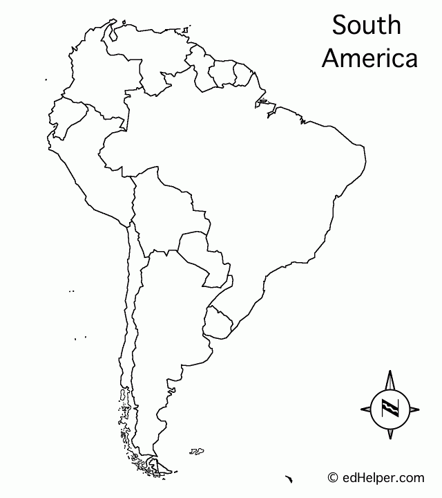 Printable Blank Maps Of South America