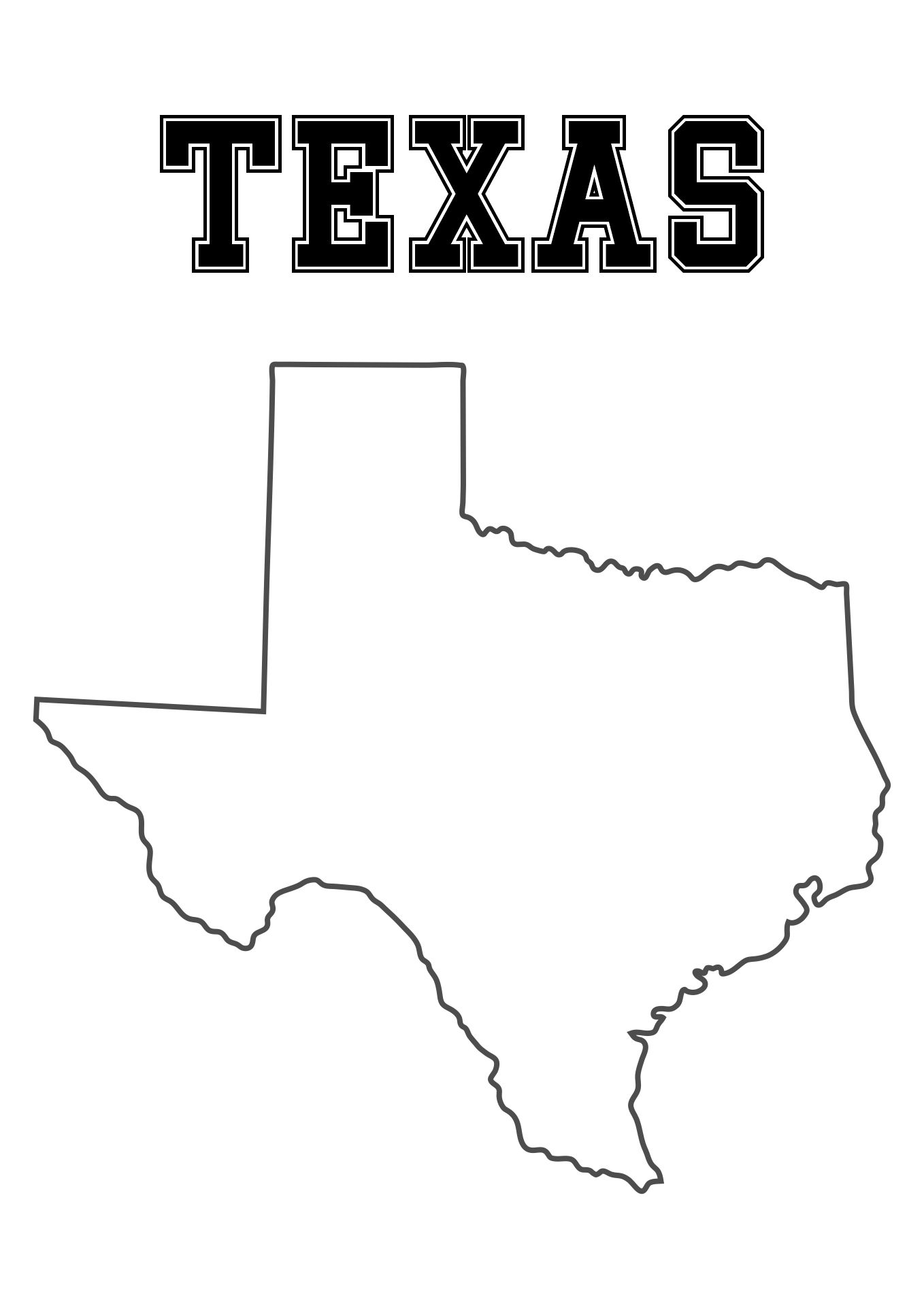 Printable Blank Regions Of Texas Map