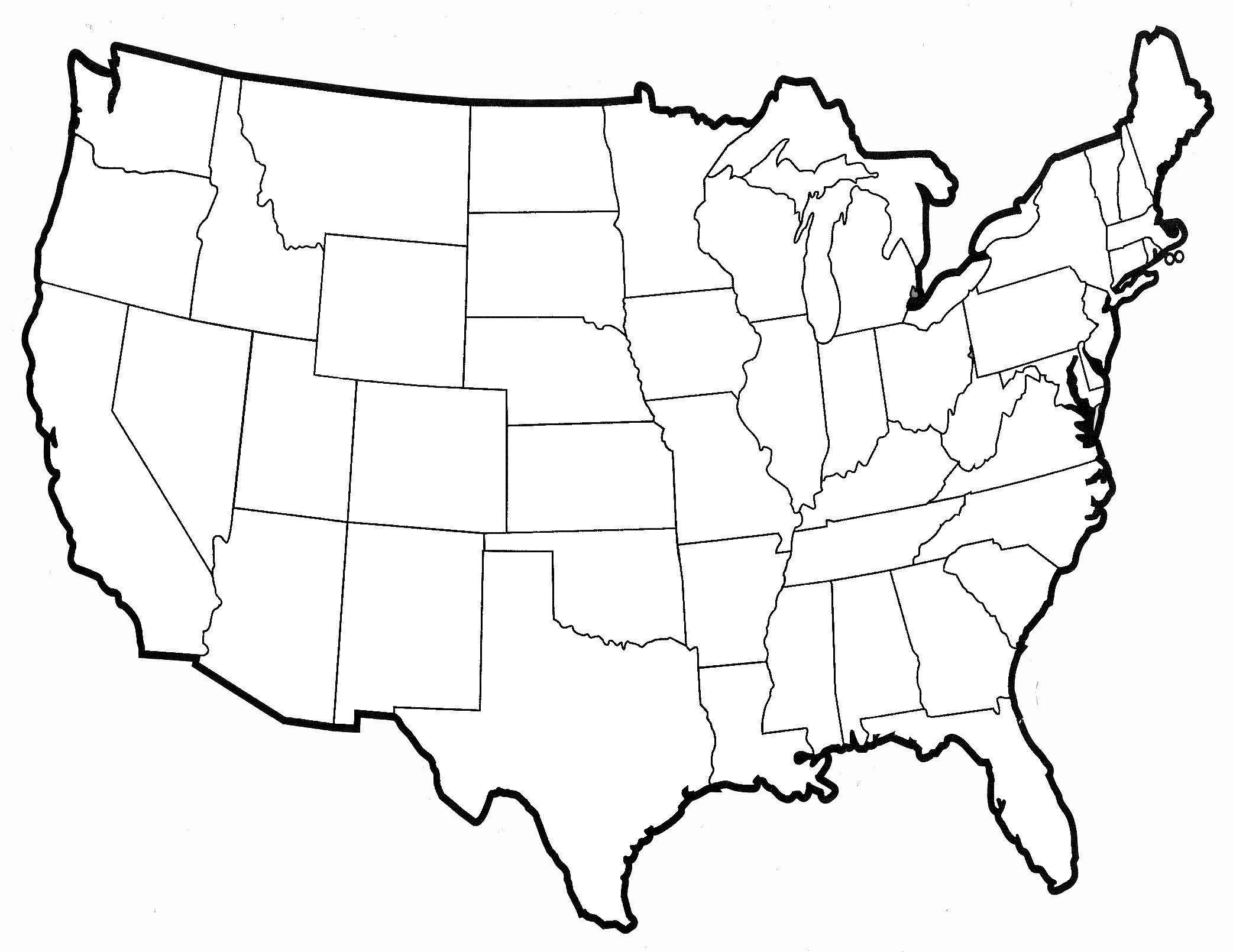 Printable Blank State Map