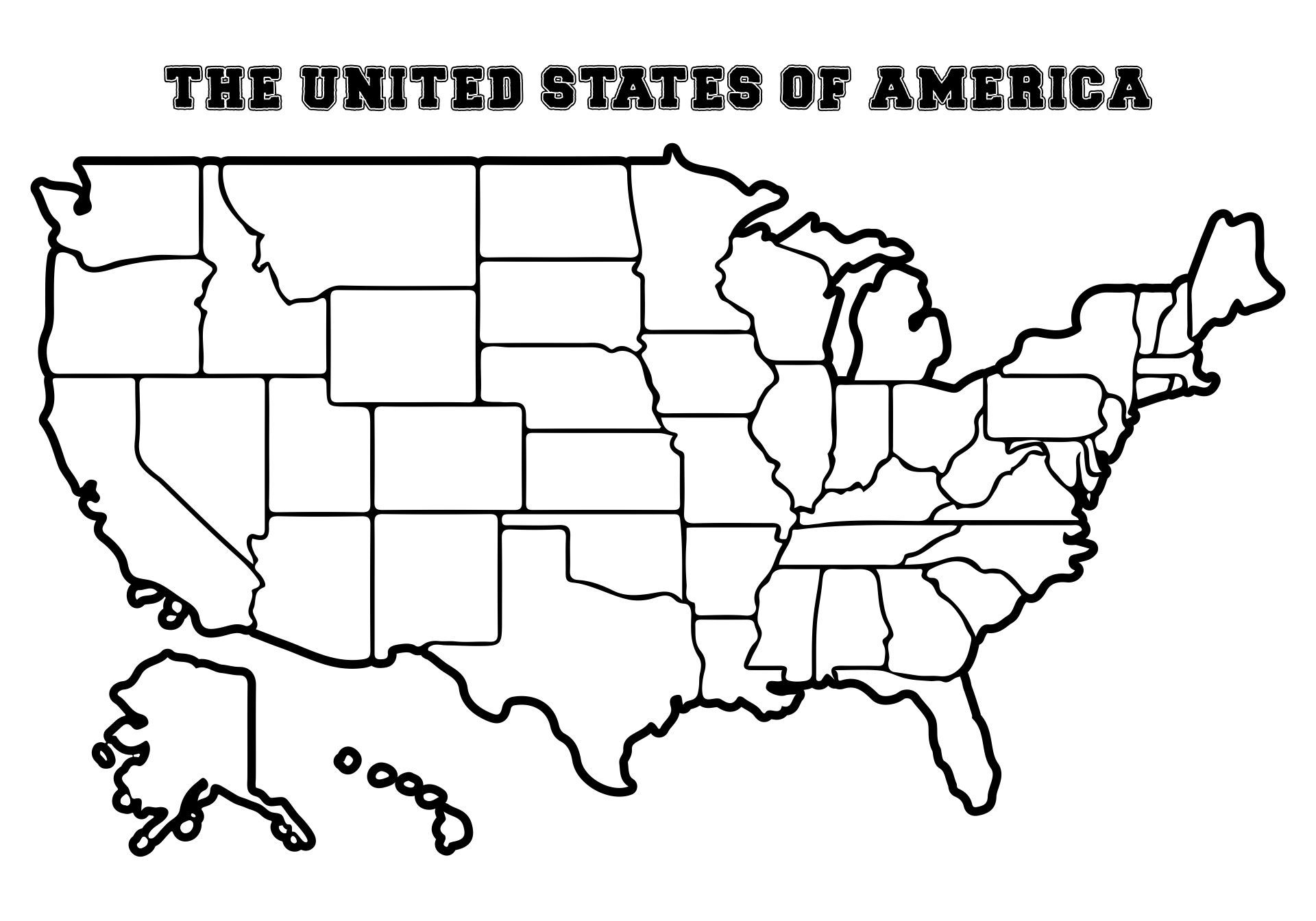 Printable Blank Us State Mapbig Printable United States Map