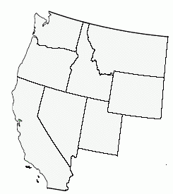 Printable Blank Western States Map Adams Printable Map
