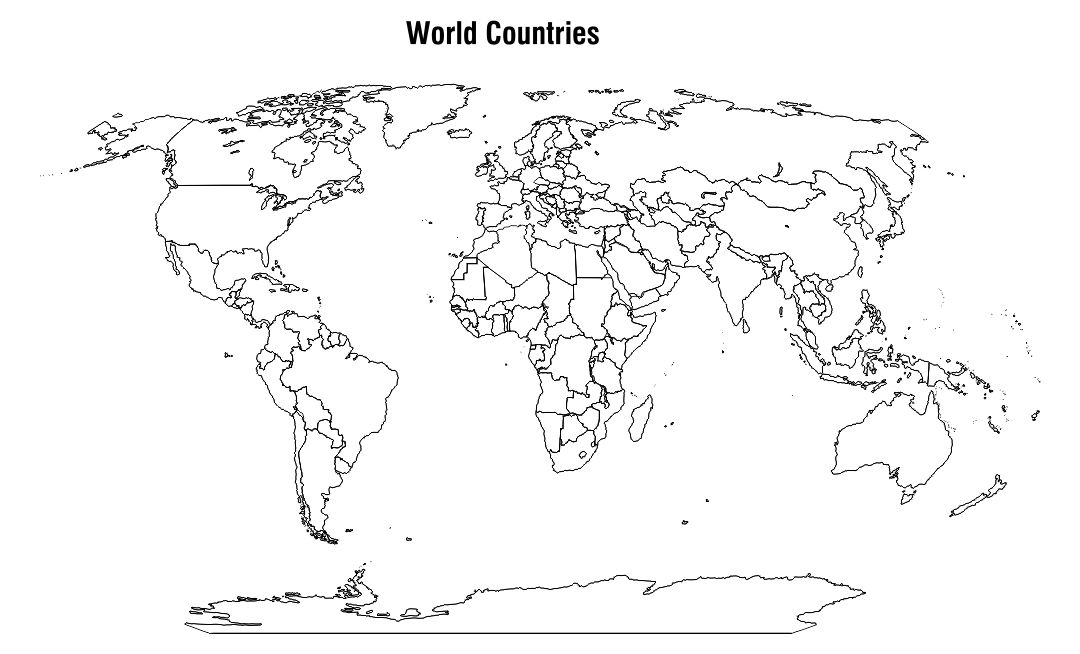 Printable Blank World Map With Countries