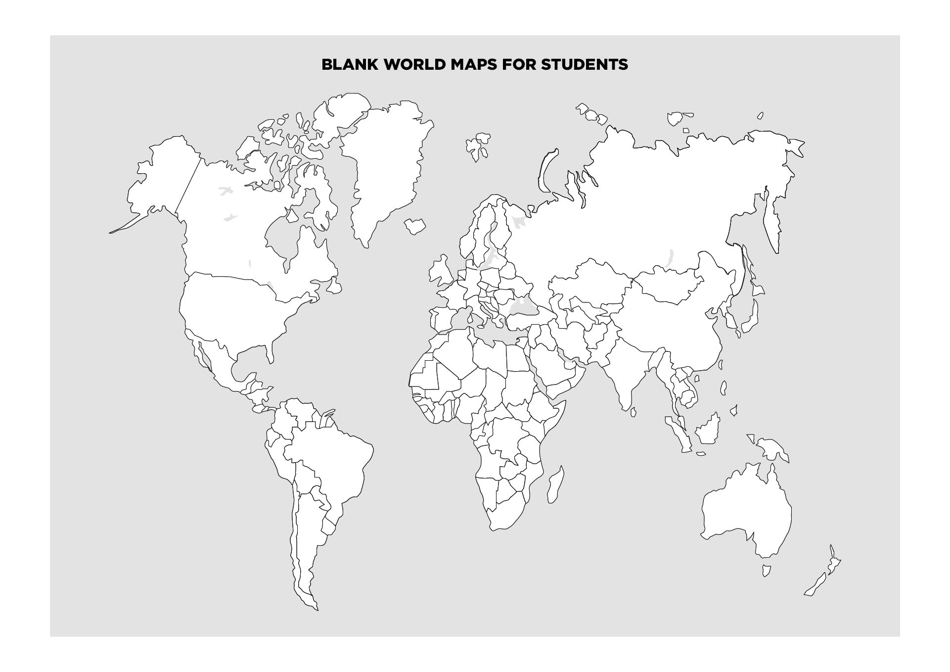 Printable Blank World Maps