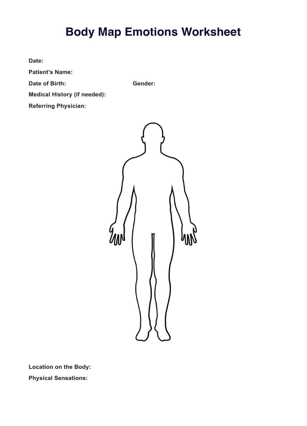 Printable Body Map