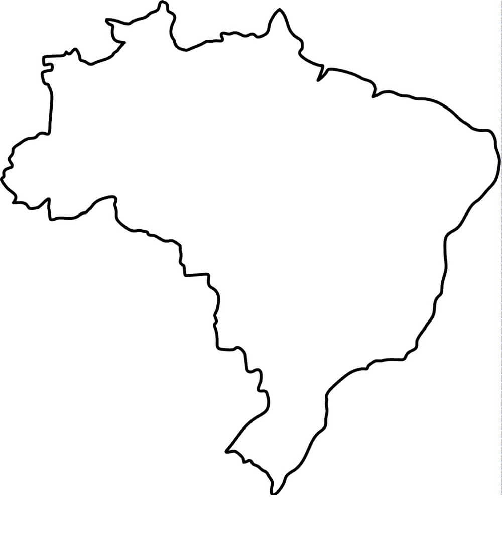 Printable Brazil Outline Map Free Download And Print For You