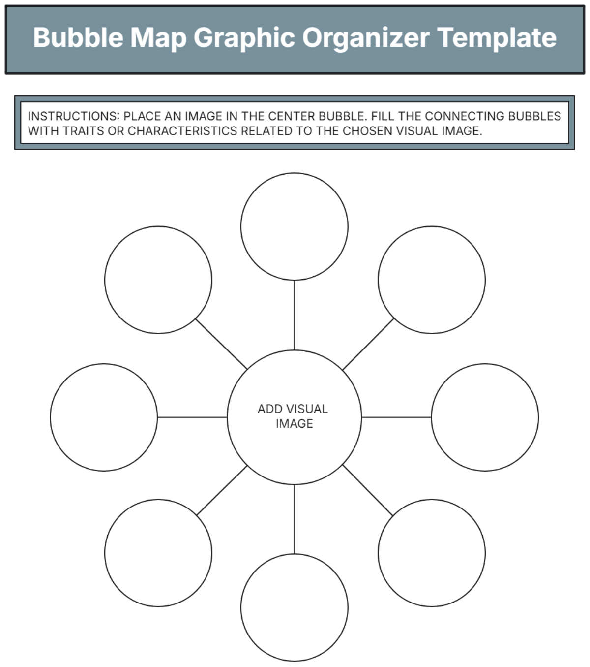 Printable Bubble Map Graphic Organizer