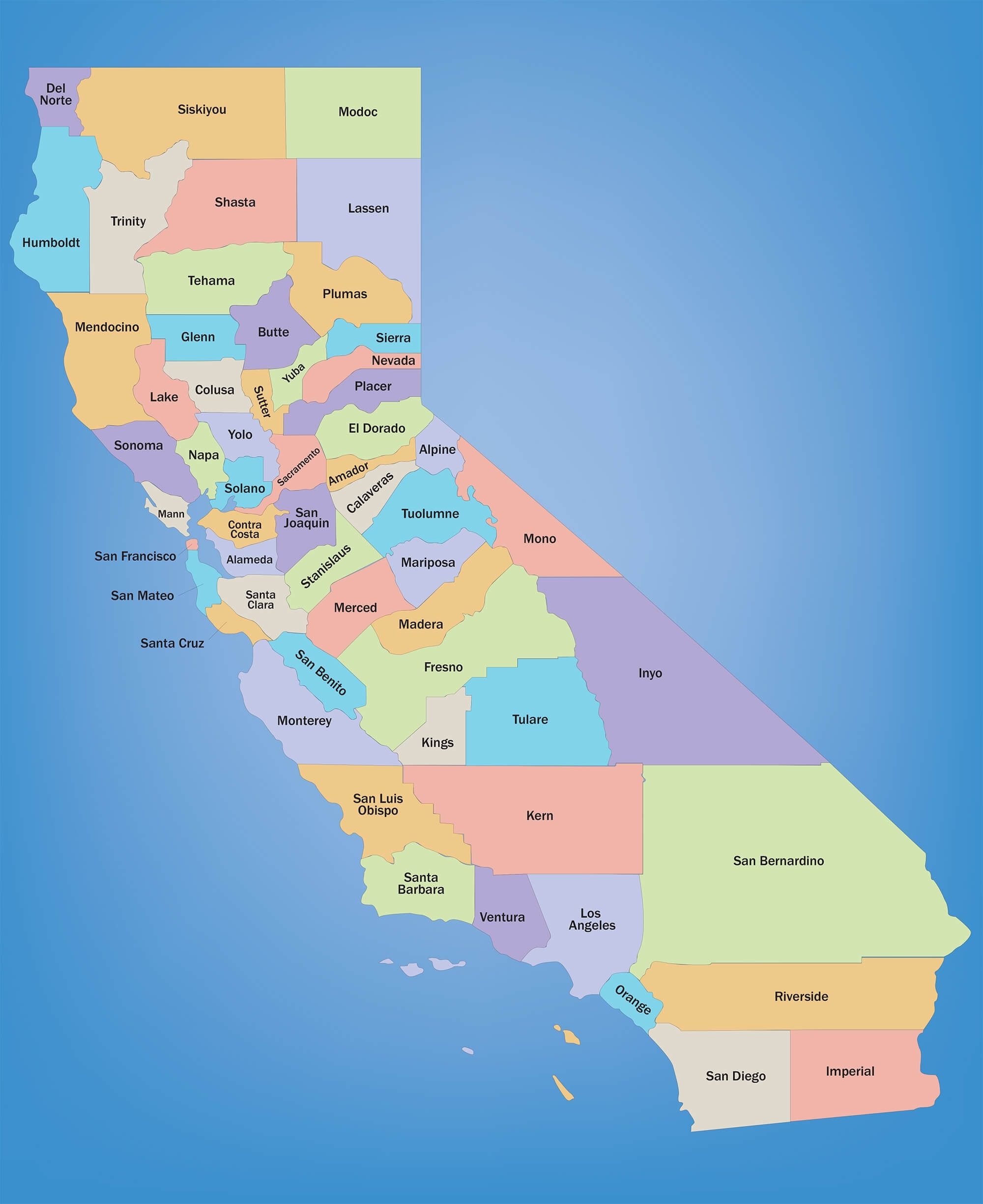 Printable California County Map Your Ultimate Guide Map 