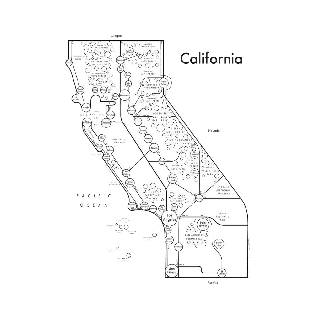 Printable California Map PrintableLib