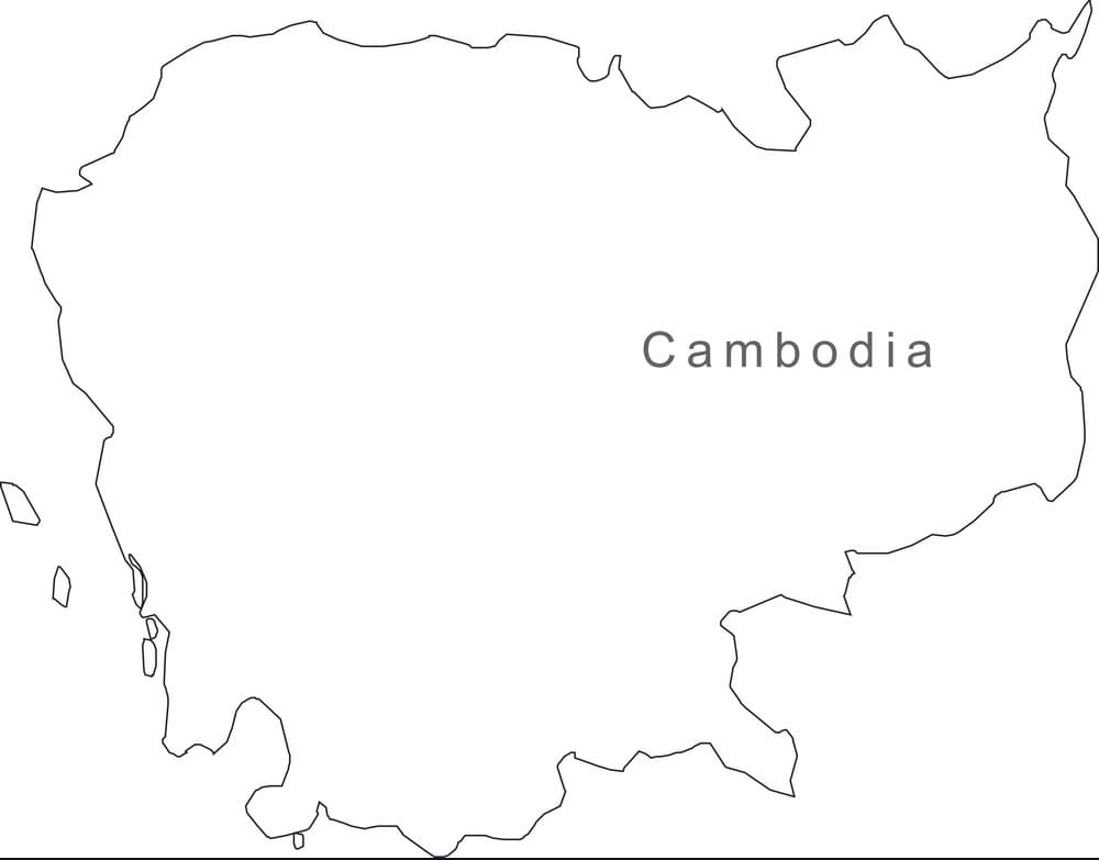 Printable Cambodia Map In Asia Free Download And Print For You 