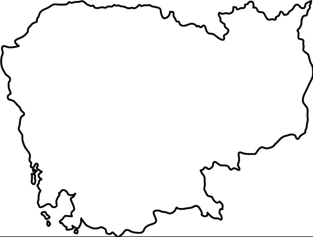 Printable Cambodia Map Outline Free Download And Print For You 