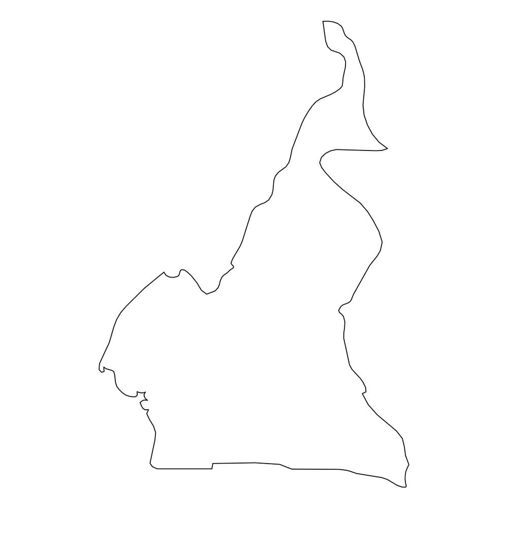 Printable Cameroon Map Outline Free Download And Print For You 